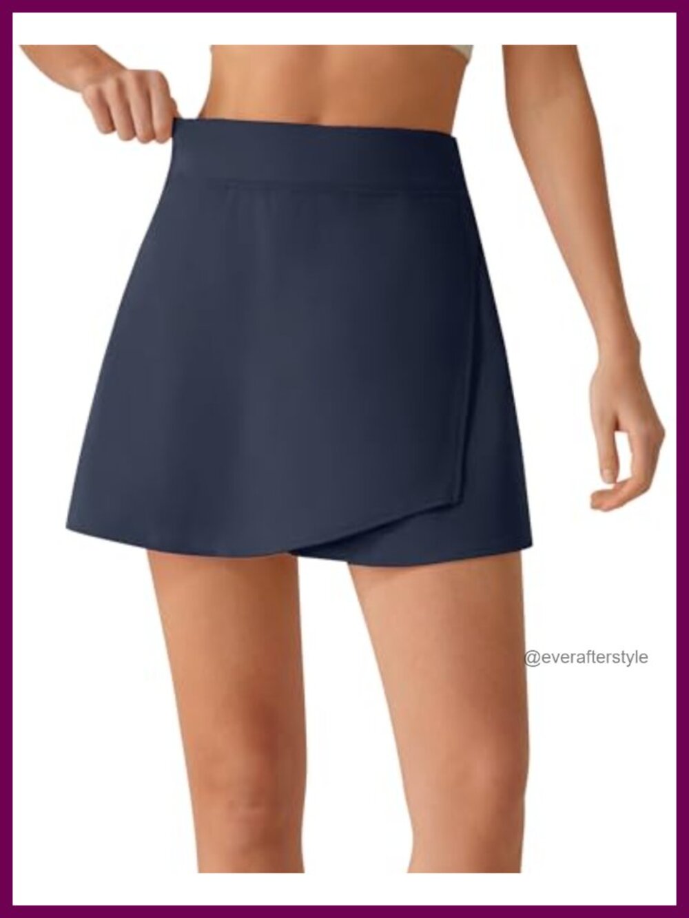 G4Free Wrap Tennis Skort A-Line Golf Skirt Built-in Shorts Pockets